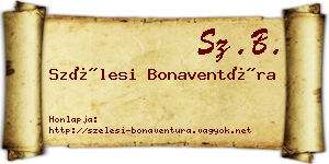 Szélesi Bonaventúra névjegykártya